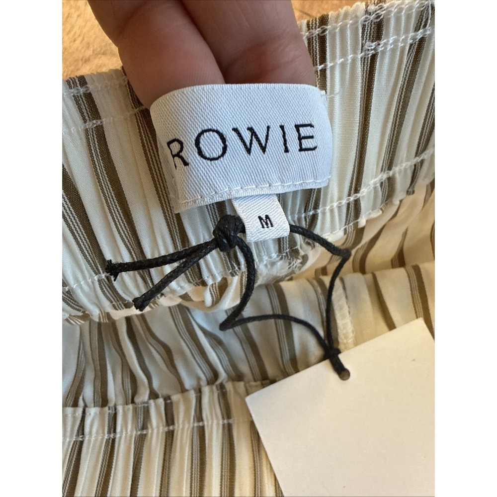 rowie the label Organic Cotton Striped White Brown Boxer shorts size M - Picture 4 of 8